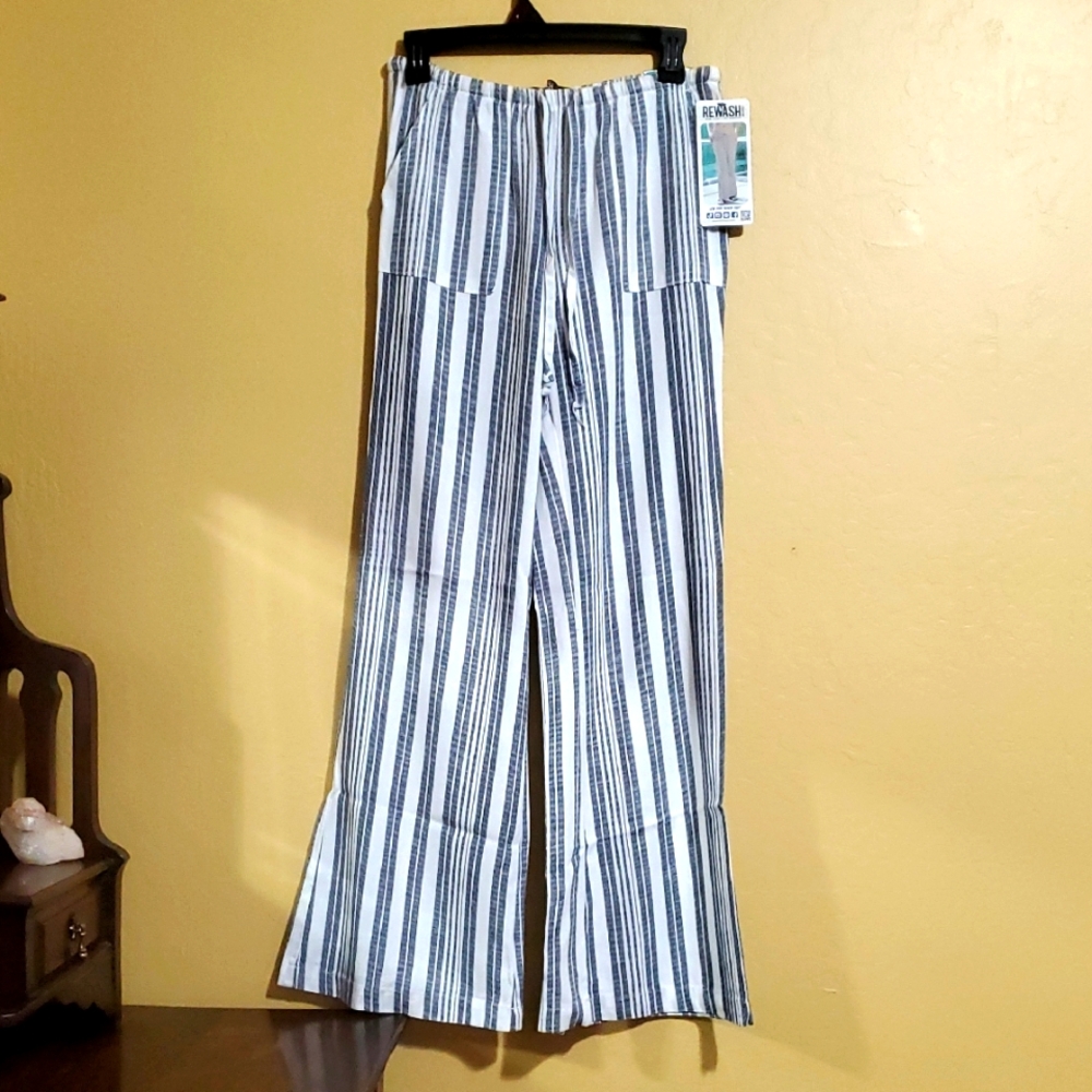 Rewash Blue And White Striped Pants